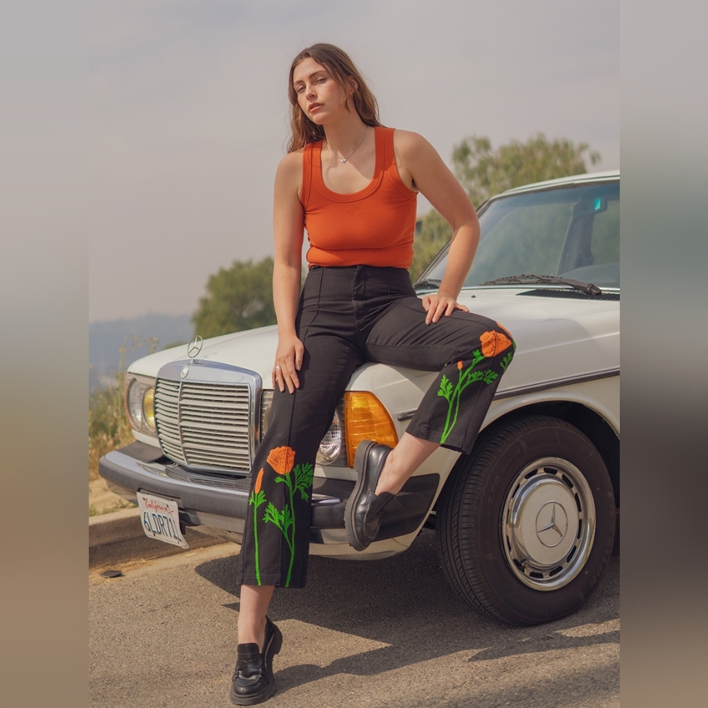 Poppy Western Pants - Blue